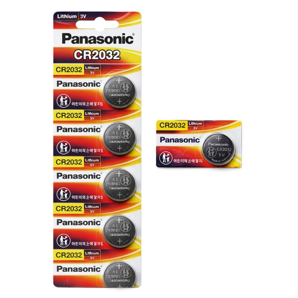 PILAS CR2032 3V LITIO X 5 UNIDADES PANASONIC